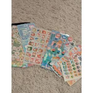 Kawaii sticker journaling bundle lot sanrio deco sheets